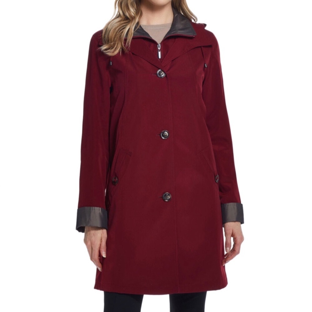 Unisex Midweight Merlot Red 2XL Raincoat Jacket